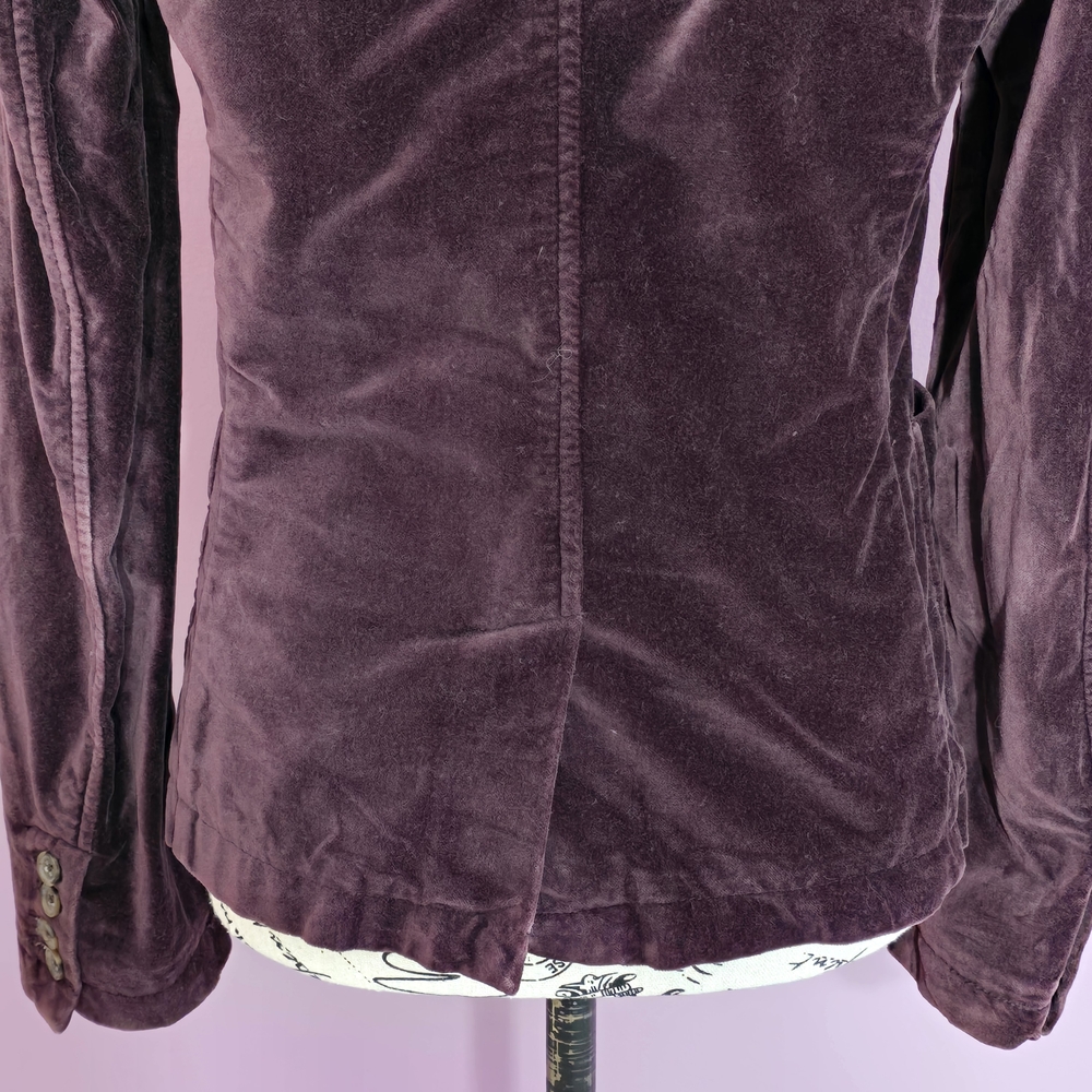 J. Crew Purple Burgundy Velvet Blazer Y2K Goth 4 - Picture 15 of 15